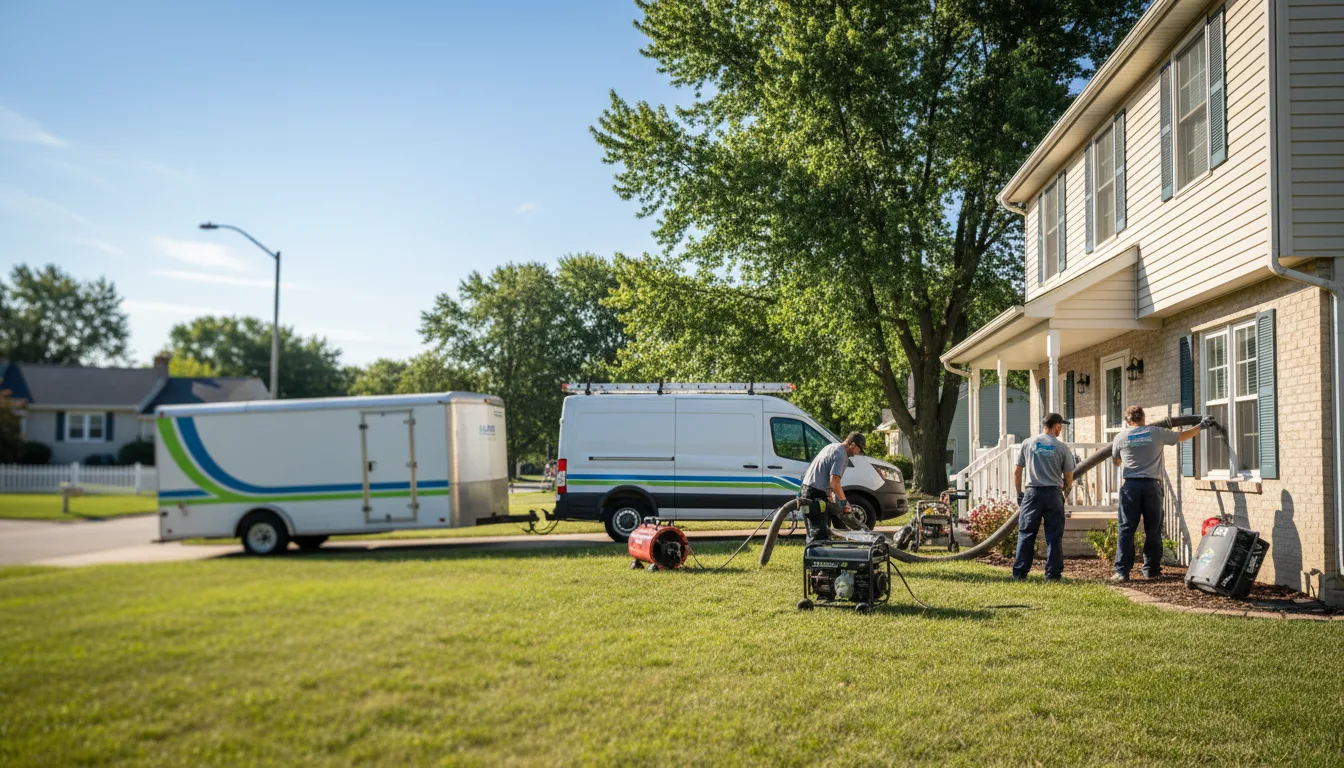 Flooded Basement Restoration And Cleanup With Repair in Moline, MI near me